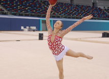 Milli Gimnastika Arenasında Azərbaycan və xarici gimnastların yoxlama məşqi keçirilib. Bakı, Azərbaycan, 29 iyul 2015